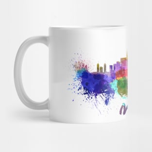 Milan skyline in watercolor Mug